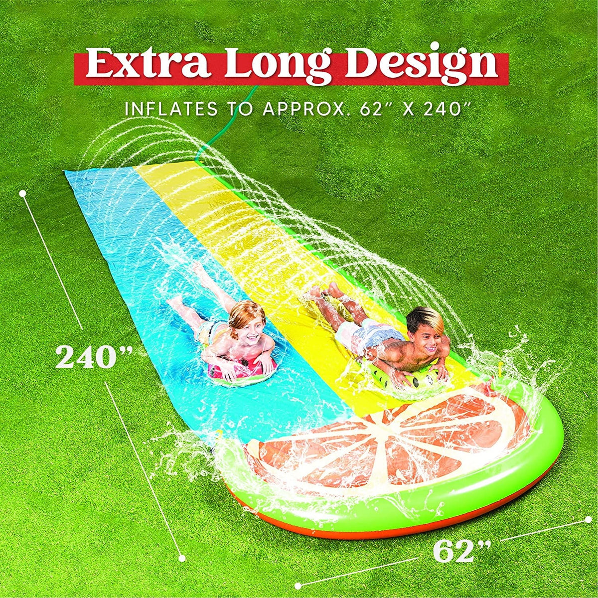 20ft 2 Person Water Slide with 2 Boogie Boards T589384