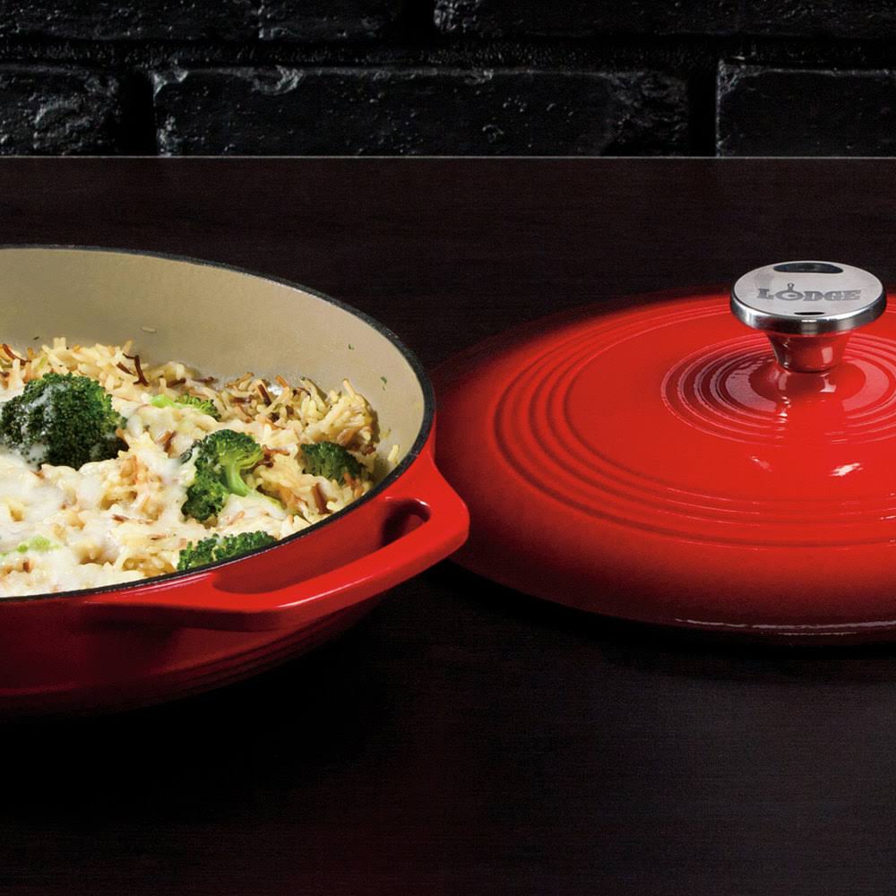 Cast Iron Casserole Dish 3.6 qt Red V257