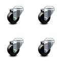 Hard Rubber Swivel Bolt Caster Set of 4 X17072