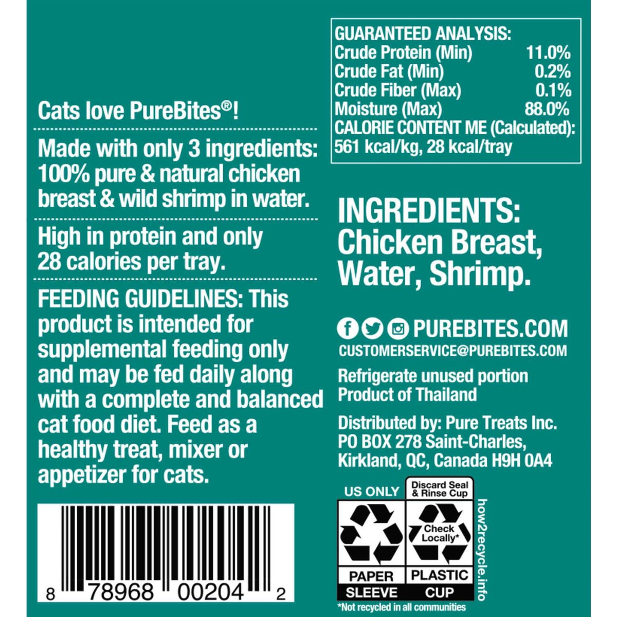 Chicken Breast & Shrimp in Water Cat Food Topper I974273