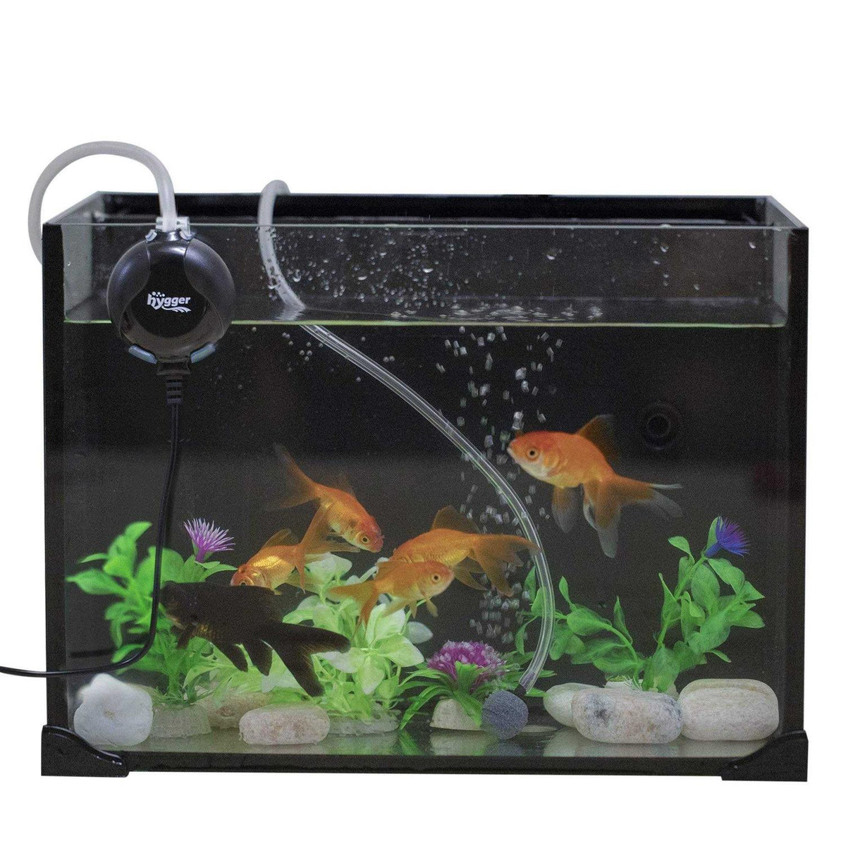 Quiet Mini Aquarium Air Pump 1.5 Watt with Accessories Black C23216