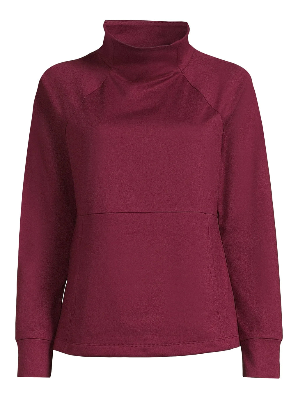Mock Neck Long Sleeve Pullover Top V8321