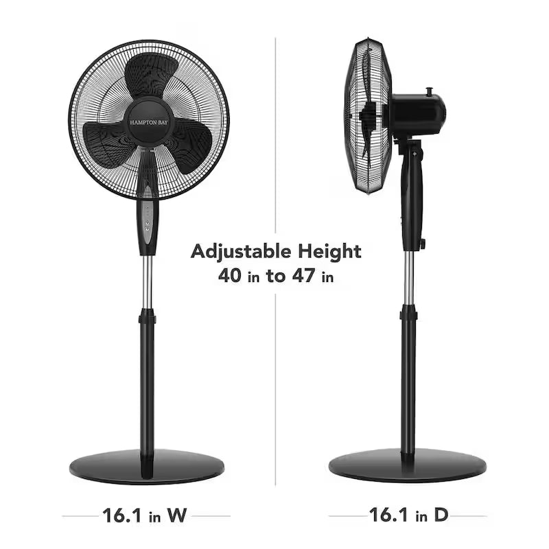 16 in. 3 Speed Oscillating Standing Fan J6480