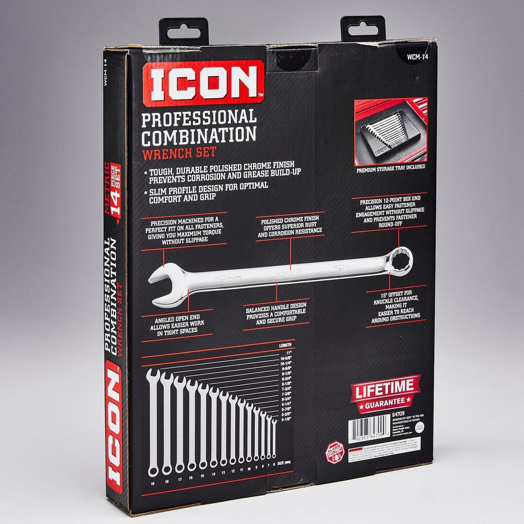 14 Piece Metric Combination Wrench Set O370259