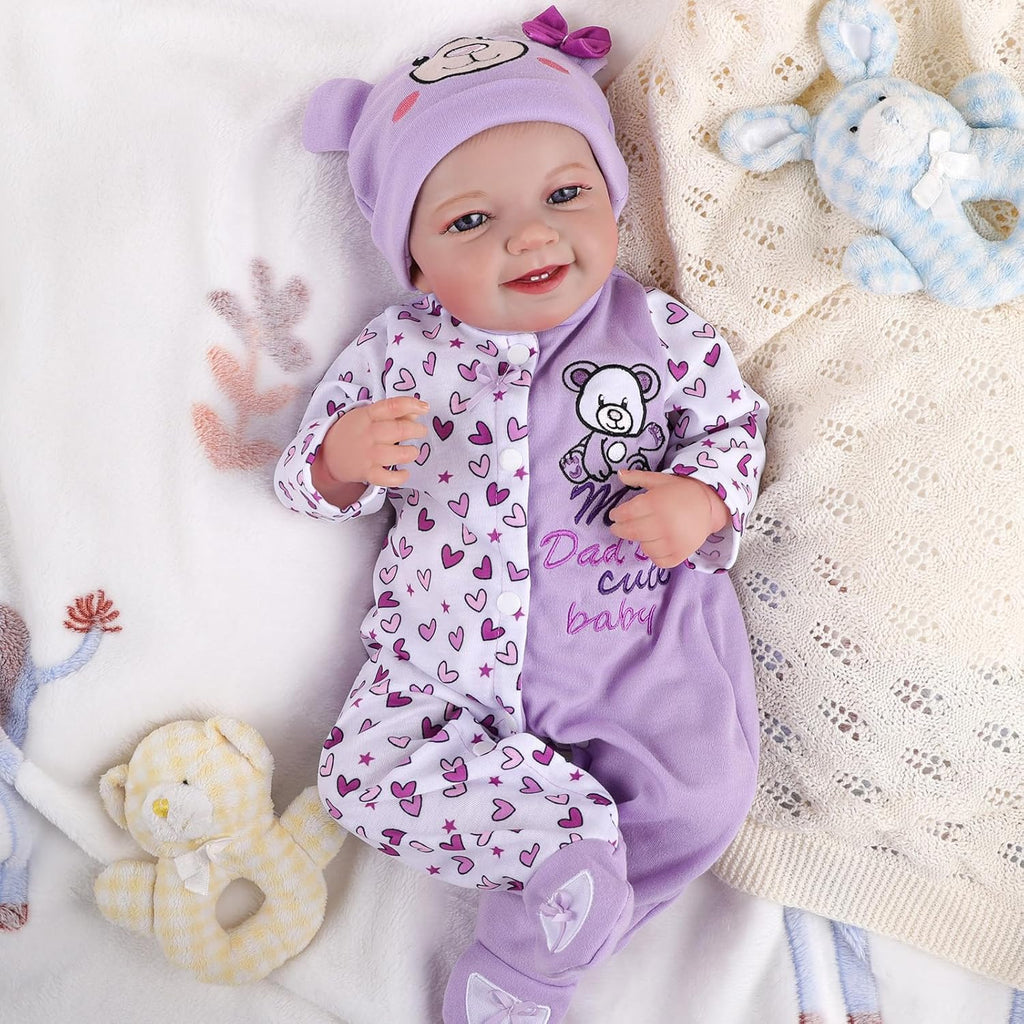 20-Inch Lifelike Reborn Baby Dolls Soft Body Awake Girl M484