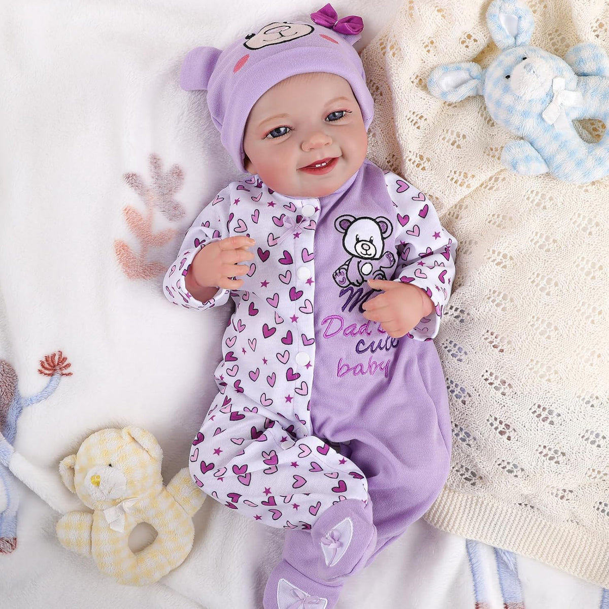 20-Inch Lifelike Reborn Baby Dolls Soft Body Awake Girl M484
