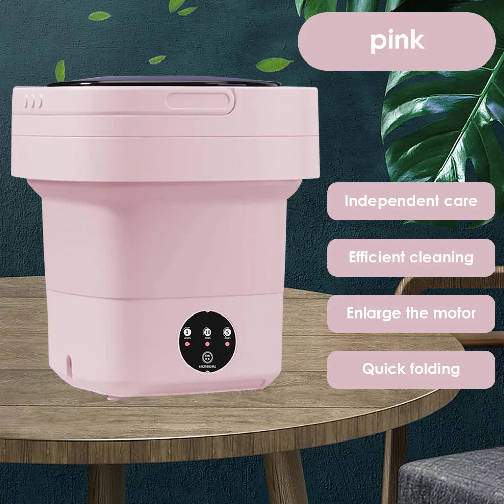 Foldable Portable Mini Washing Machine 8L Green V3055
