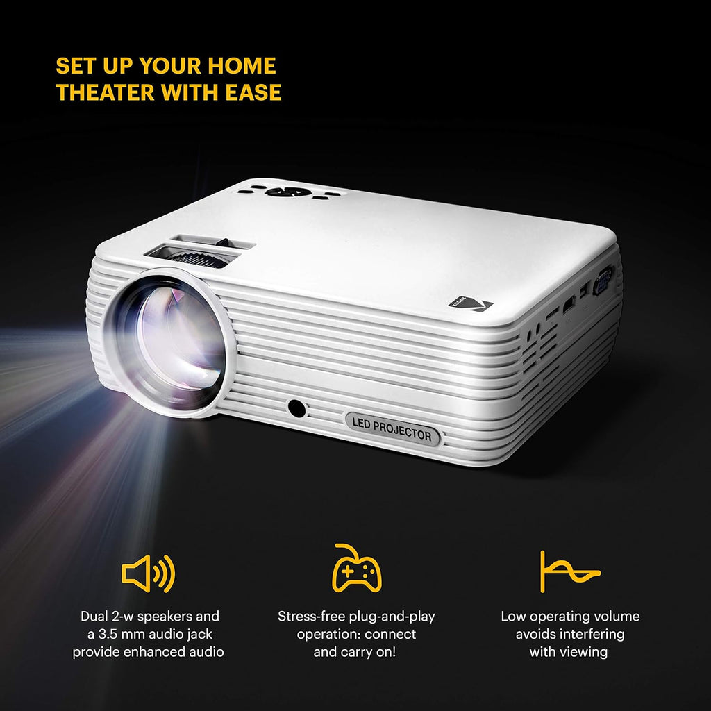 4.0 LCD Compact Home Theater Projector with 1080p Compatibility D9076