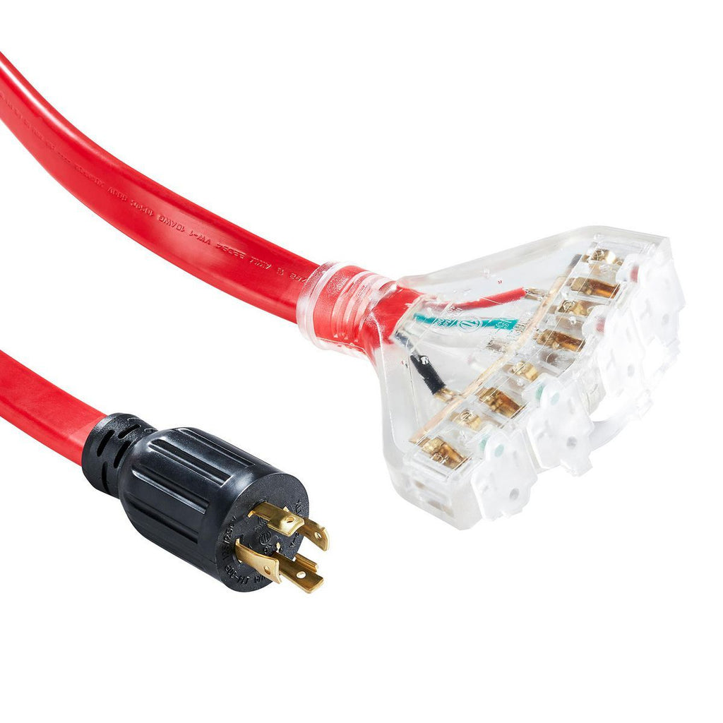 25 ft. 30 Amp 125/250V 4-Outlet Generator Extension Cord Q944