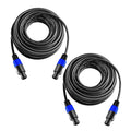 100 Feet Speakon to Speakon Cables Wire Speaker Audio Amplifier Cord 7mm with Twist Lock F1942
