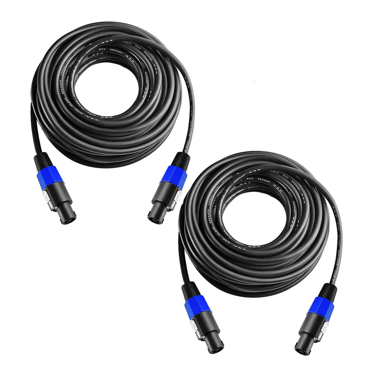 100 Feet Speakon to Speakon Cables Wire Speaker Audio Amplifier Cord 7mm with Twist Lock F1942