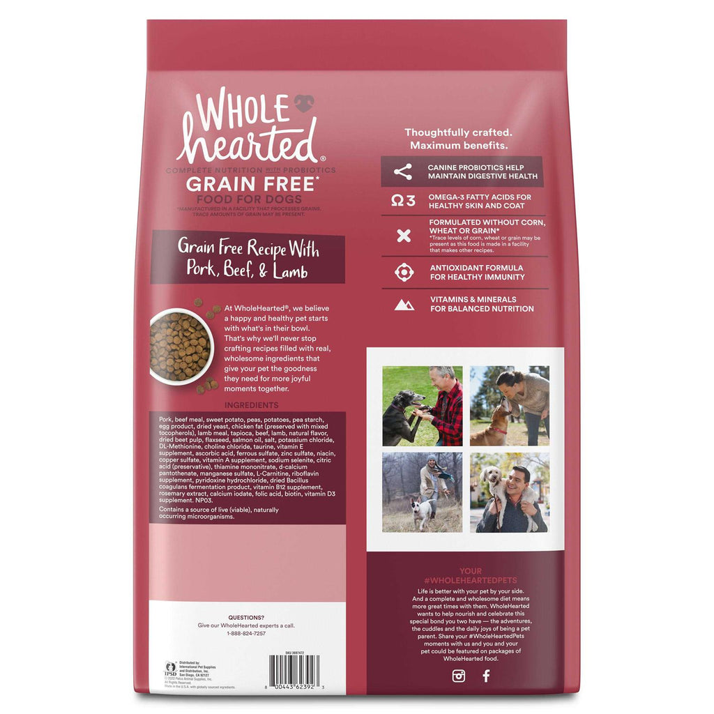 Grain Free Pork Beef & Lamb Recipe Dry Dog Food P605504