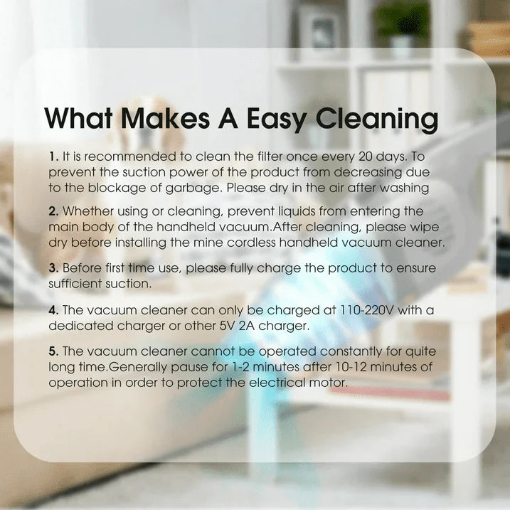 Cordless Portable Handheld Car Vacuum Cleaner with LED Lights R923396
