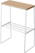 White Narrow End Table P19831