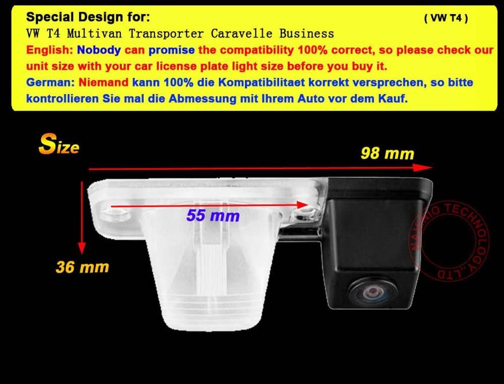 Waterproof Night Vision HD CCD License Plate Light Camera Rear View Backup Camera B22745