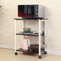Black 3-Tier Kitchen Baker's Rack Microwave Cart S9848