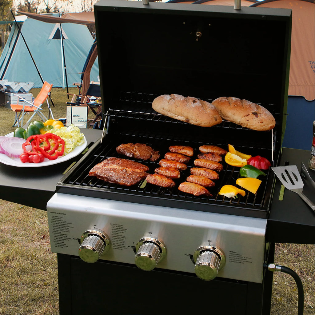 3 Burner Stainless Steel Propane Gas Grill F220