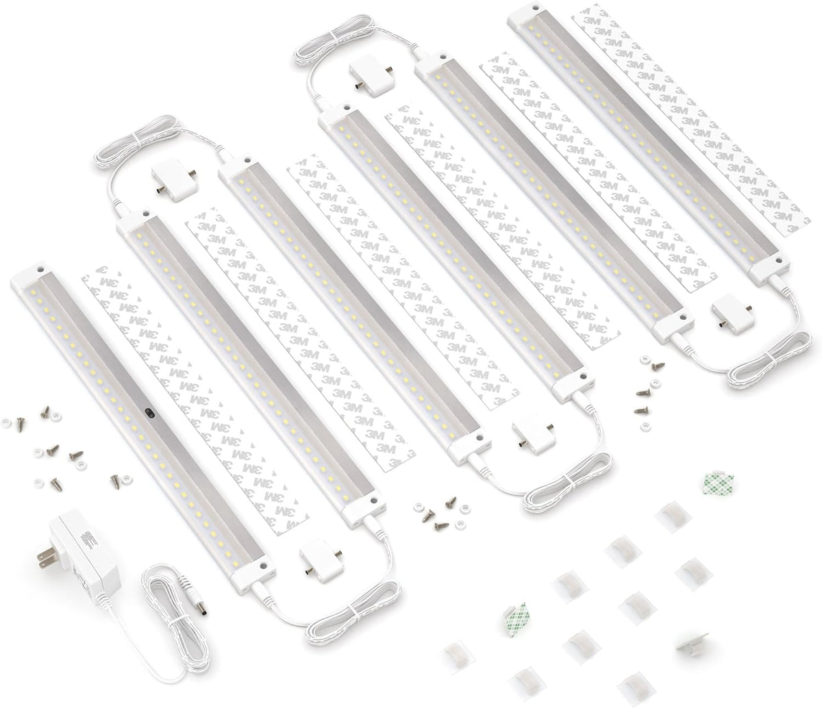White 6 Panels 12 inch LED Dimmable Under Cabinet Lighting Kit G44592