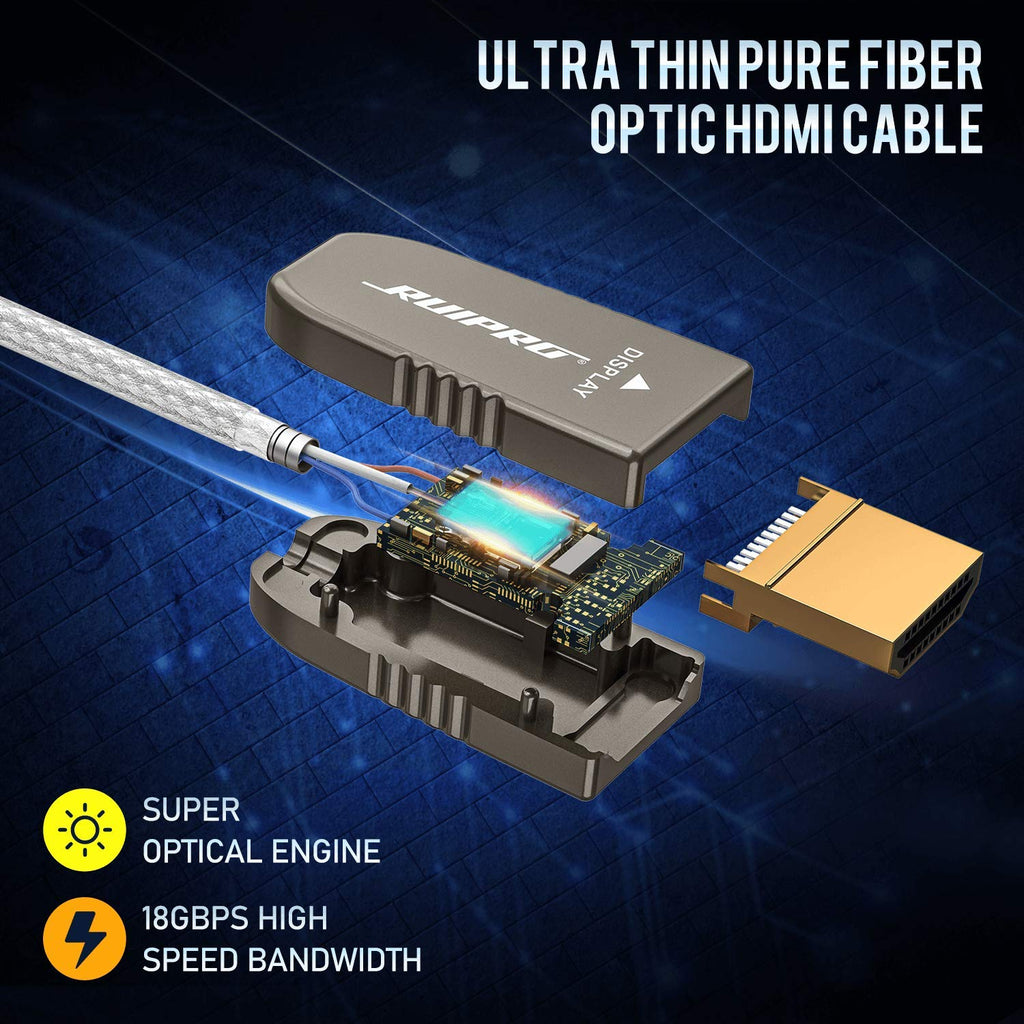 Fiber Optic HDMI Cable 20 Feet 4K60Hz 18Gbps HDR10 ARC M189