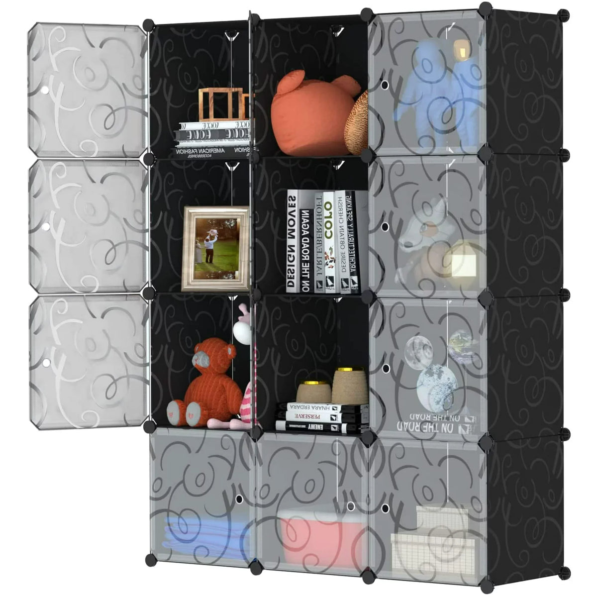 14'' x 14'' 12 Cube Storage Organizer with Doors I427