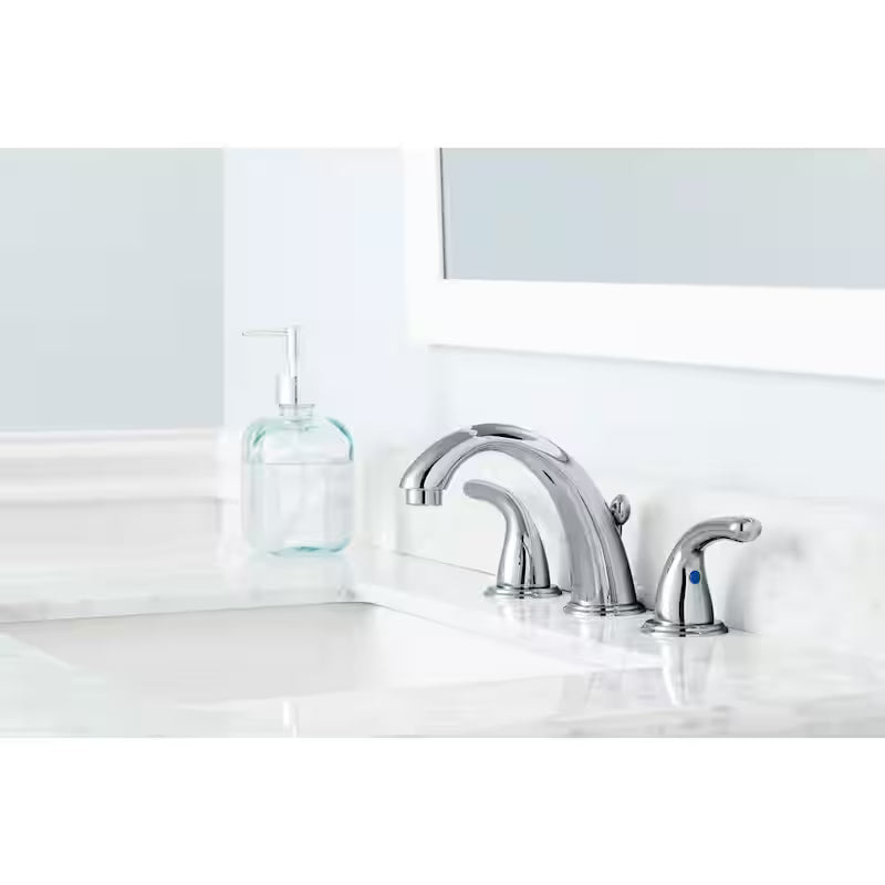 8 in. Widespread Double-Handle High-Arc Bathroom Faucet in Polished Chrome B8461