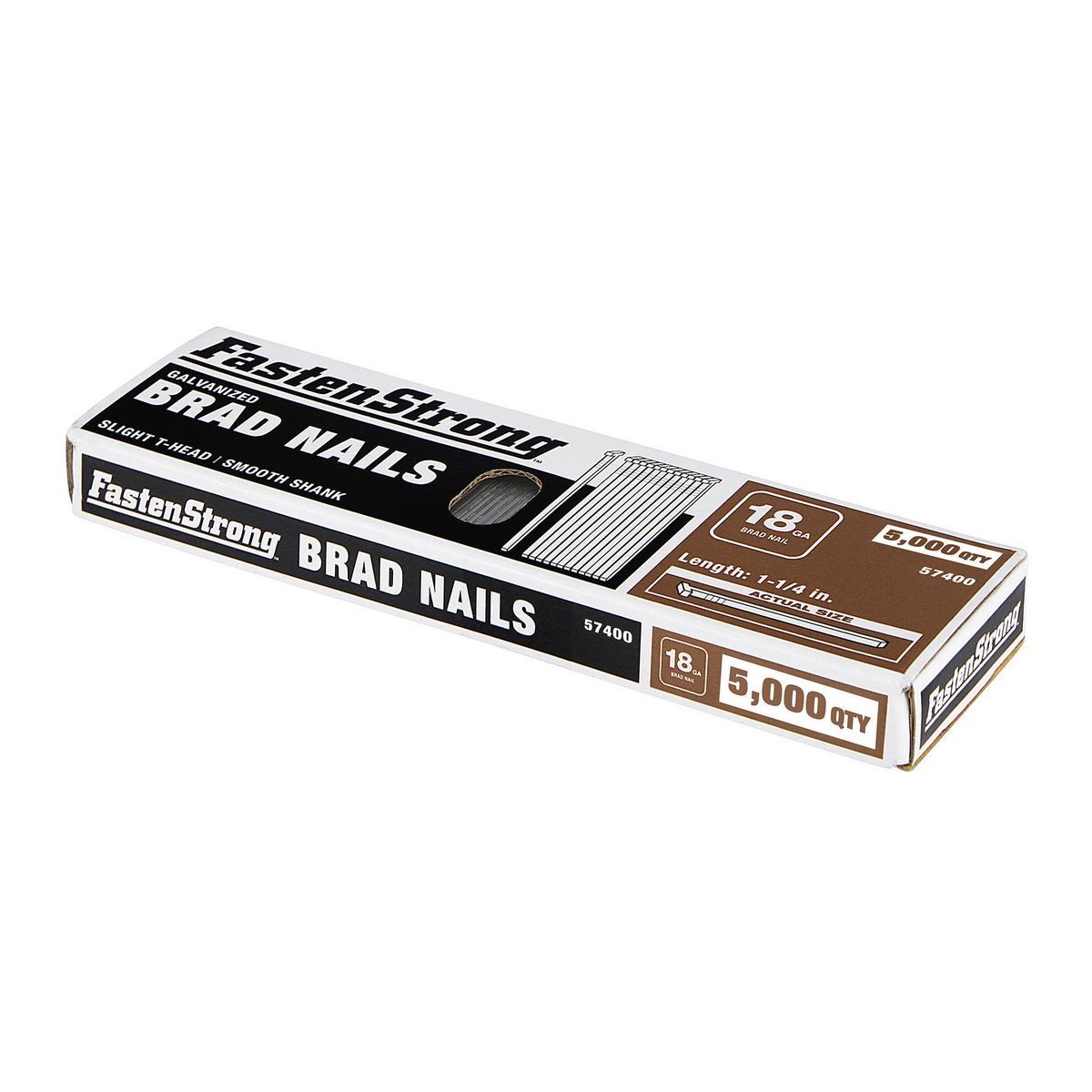 1-1/4 in. 18 GA Galvanized Brad Nails, 5000-Piece F883687