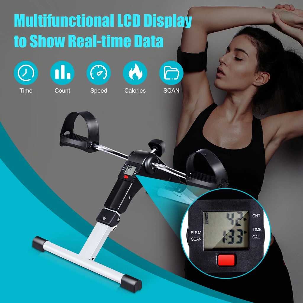 Folding Stationary Under Desk Exercise Bike T31392