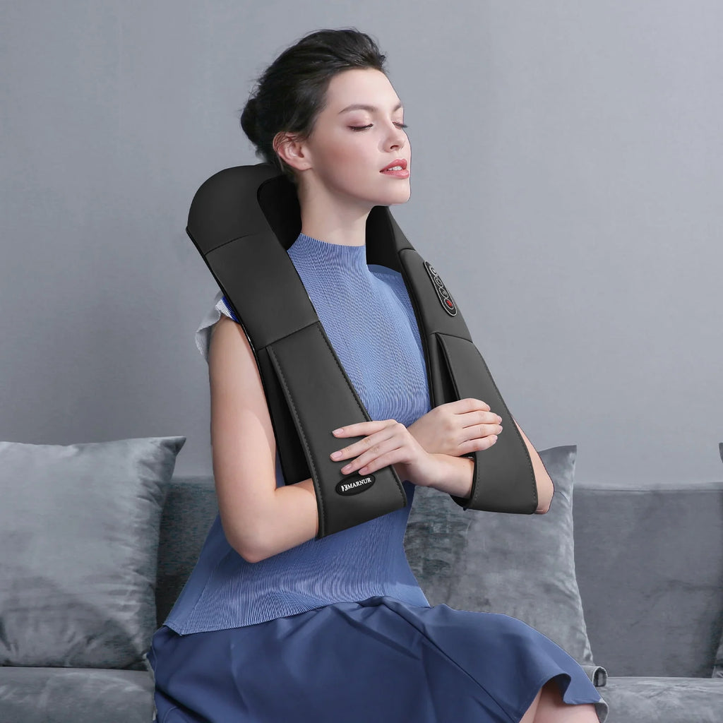 Black 3D Deep Tissue Kneading Shiatsu Neck and Shoulder Massager with Heat U63868
