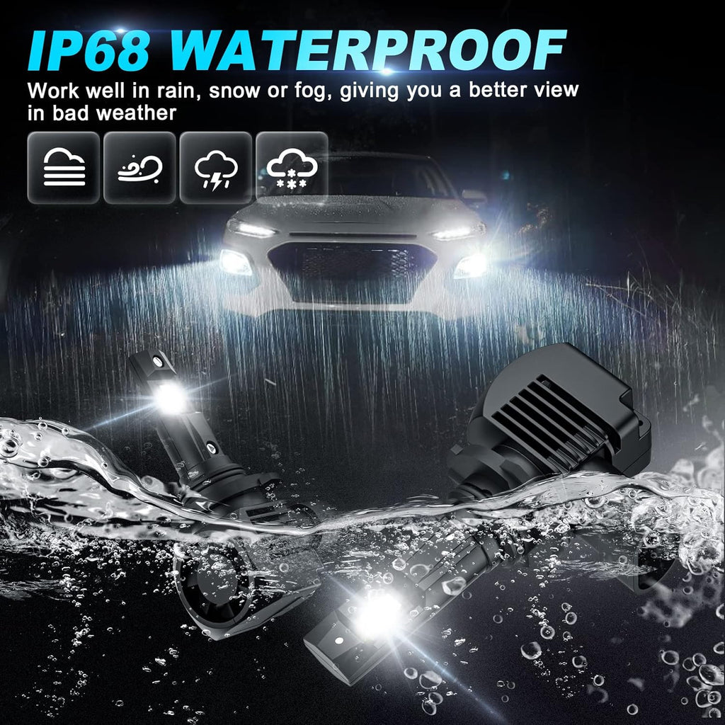 9006 LED Headlight Bulb Low and High Beam Cool White 6000K A1229