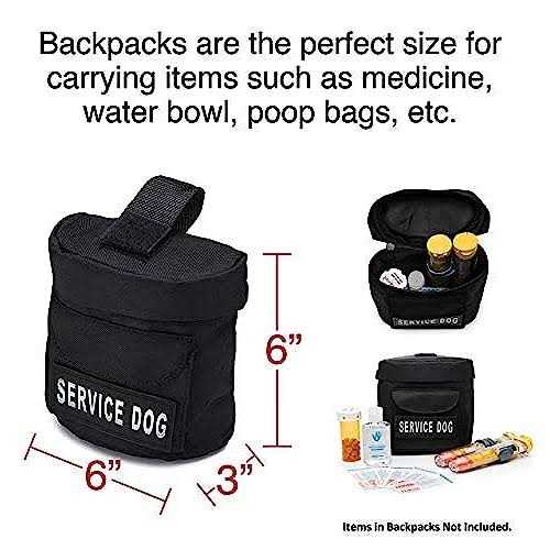 Service Dog Vest with Hook and Loop Straps and Detachable Backpacks in 7 Sizes Y388182