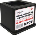 Black 3 Inch Bed and Furniture Risers O8573