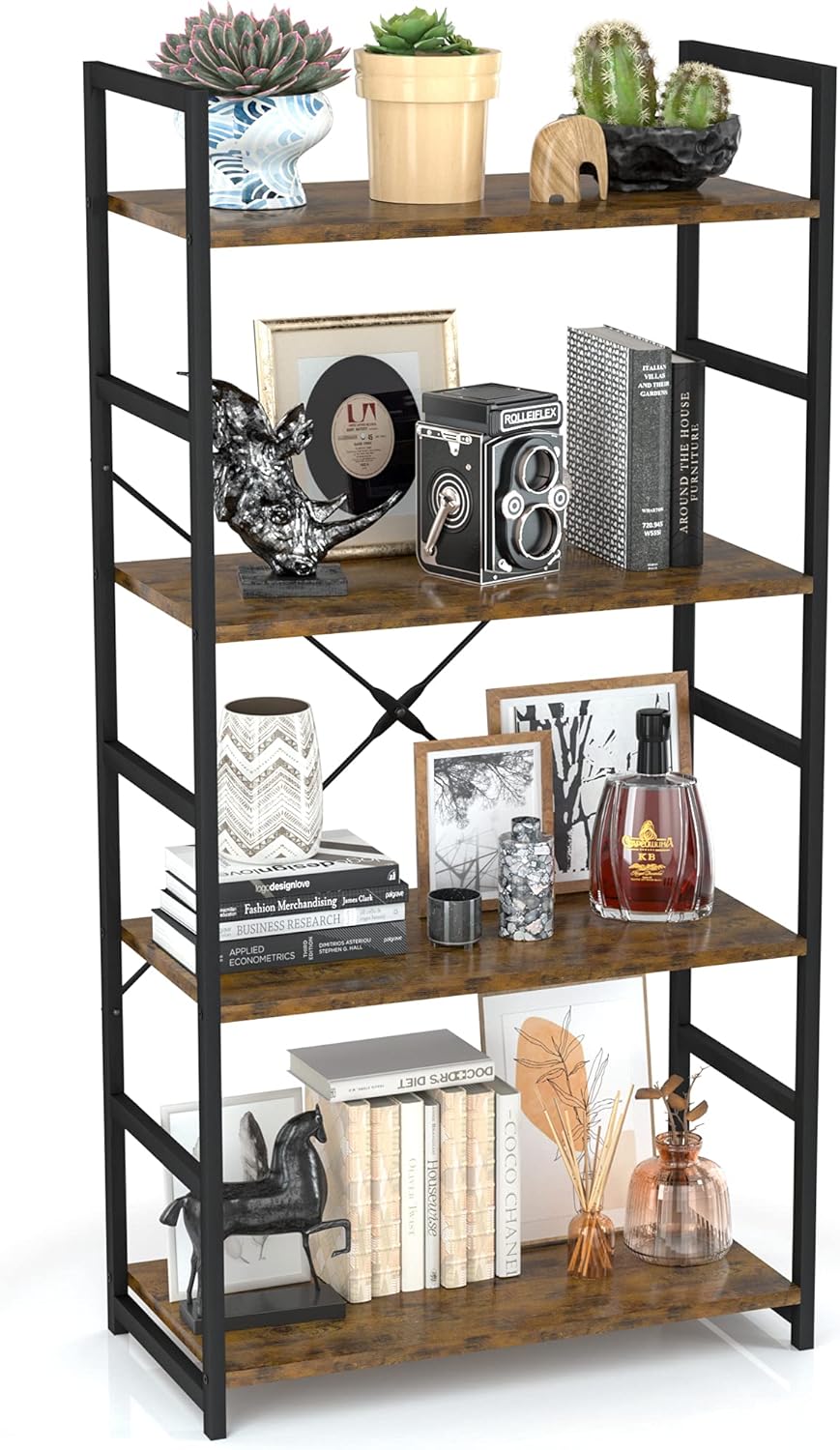 5 Tier Black Bookshelf R383