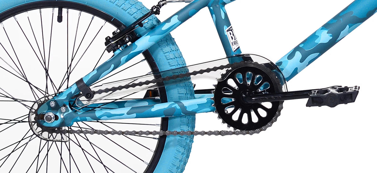 20-inch Turquoise Blue Camouflage BMX Child Bike P7127