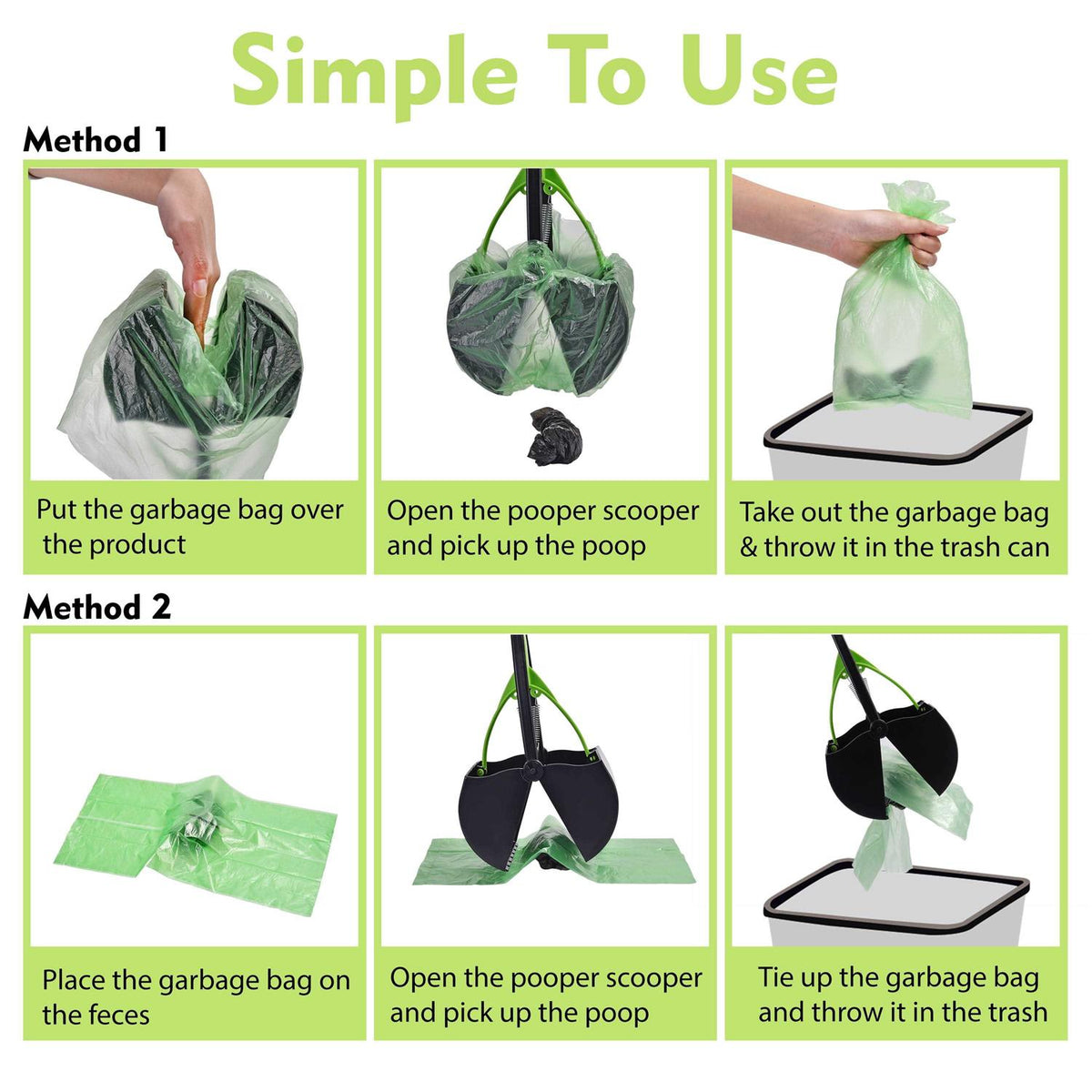 Portable Dog Pooper Scooper with Long Handle B6686