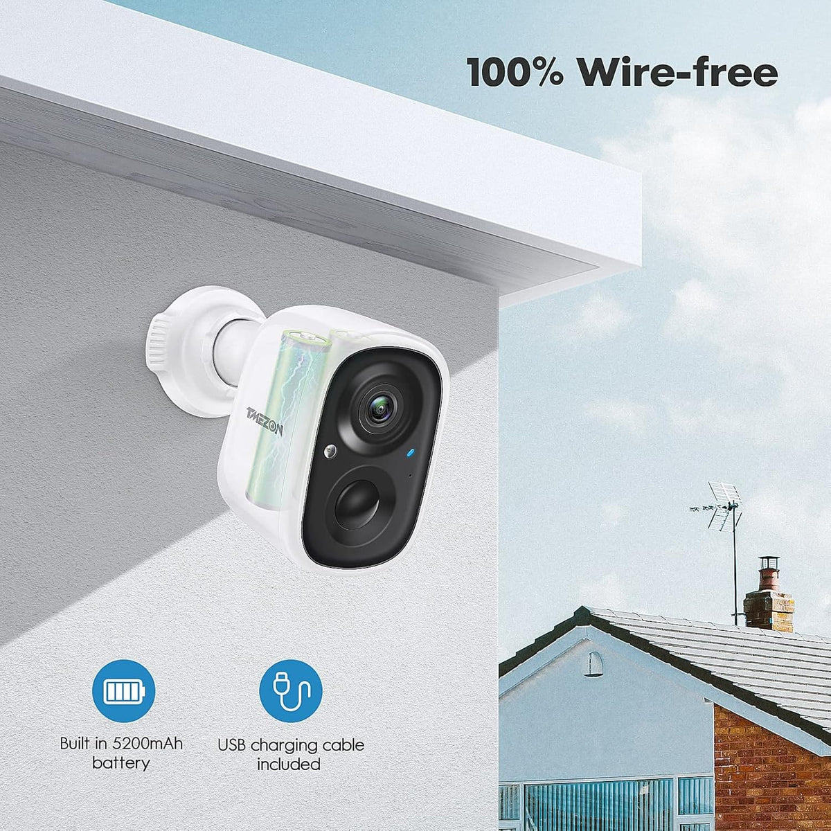 Wireless Battery Powered 1080p Security Camera I631172