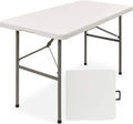 White 4 Ft Portable Folding Plastic Dining Table G88503