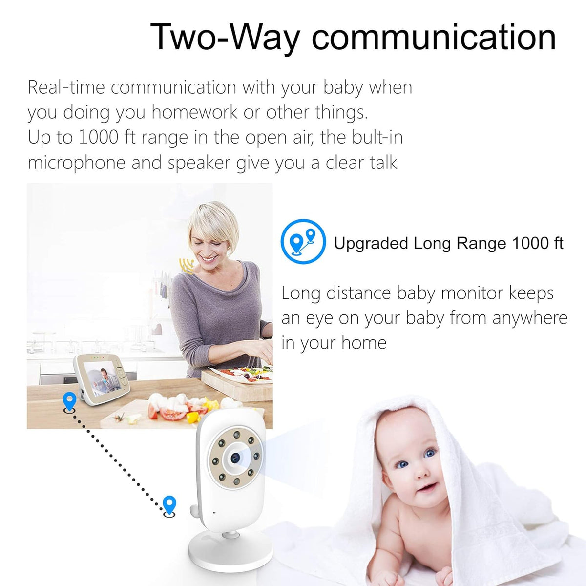 3.2 Video Baby Monitor with Camera A4692