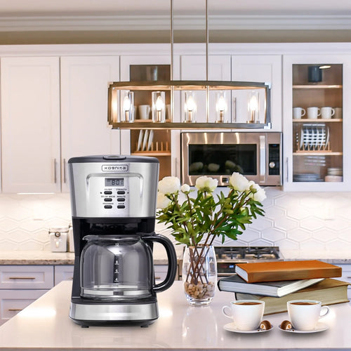 12 Cup Programmable Coffee Maker and Ice Tea Maker with Glass Carafe A524