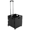 Black Plastic Mobile Utility Cart with Dual Wheel E3883
