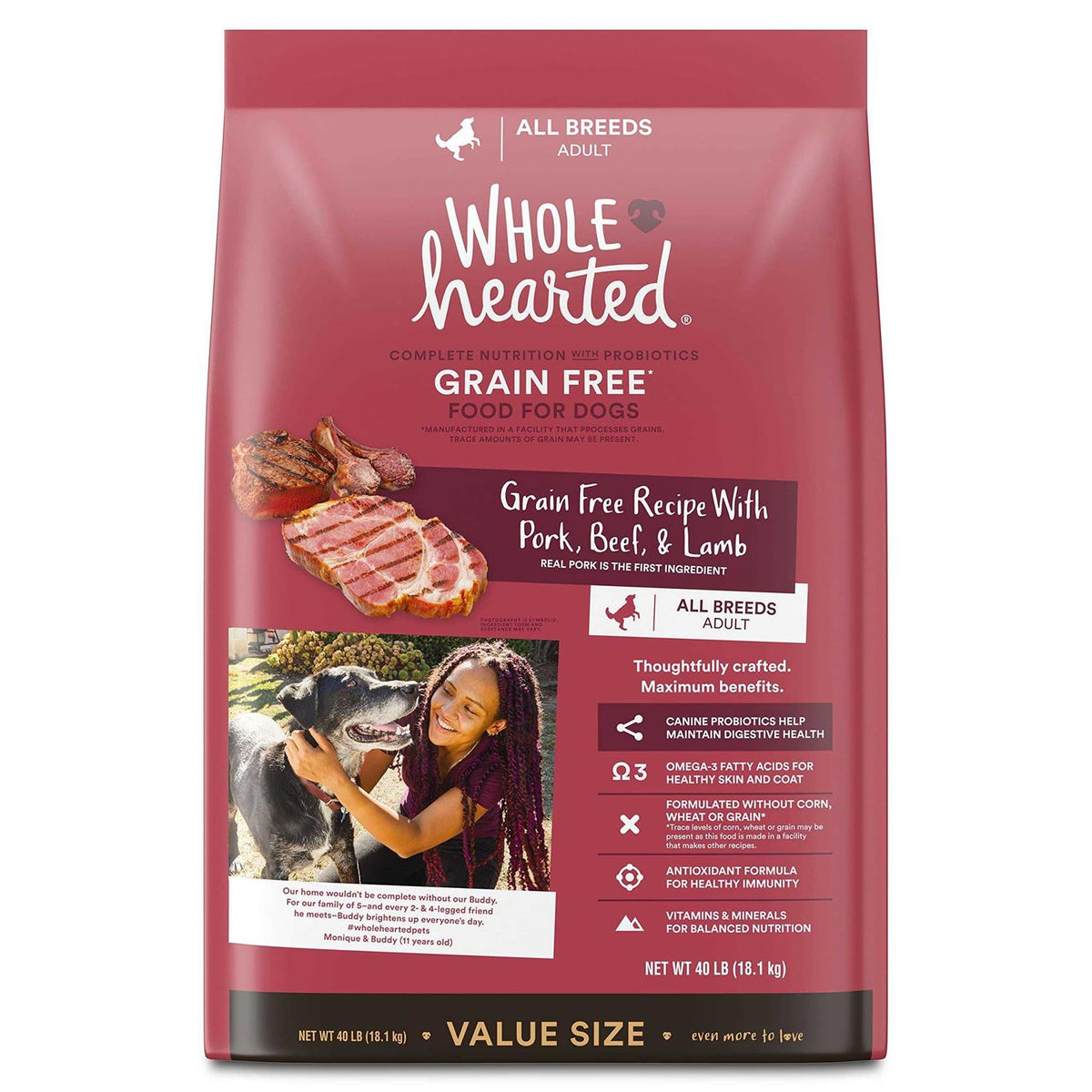 Grain Free Pork Beef & Lamb Recipe Dry Dog Food P605504
