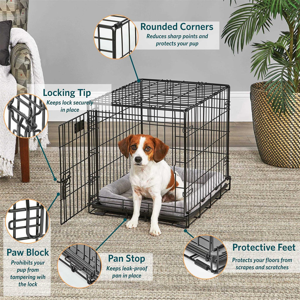 Black Single Door Dog Crate O583