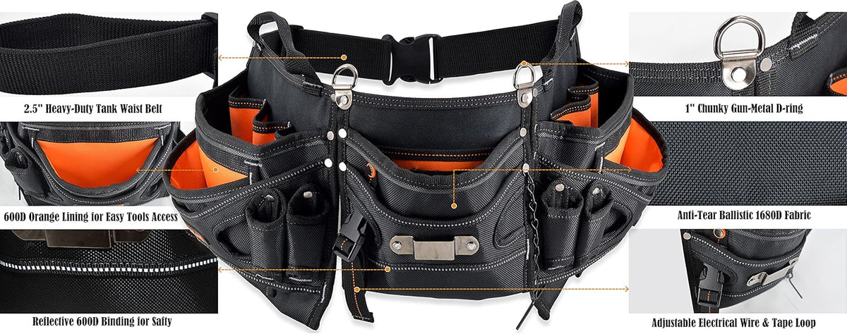 Heavy-Duty Electrician Tool Belt T8151