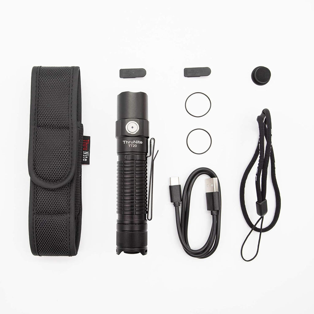 Black Rechargeable Tactical Flashlight C100652