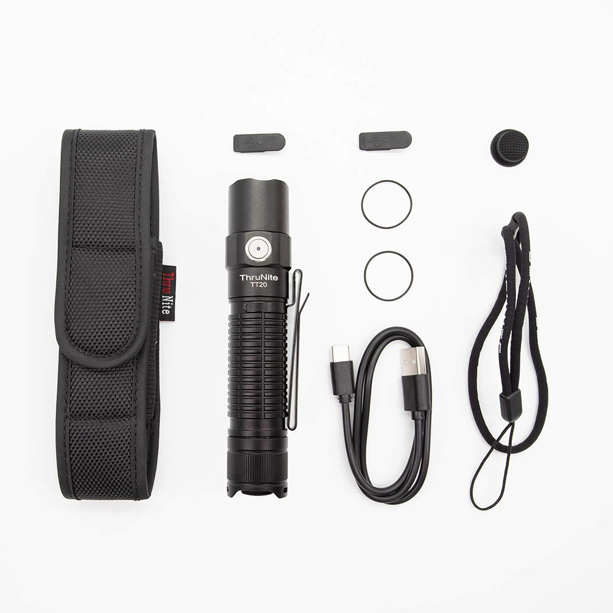 Black Rechargeable Tactical Flashlight C100652