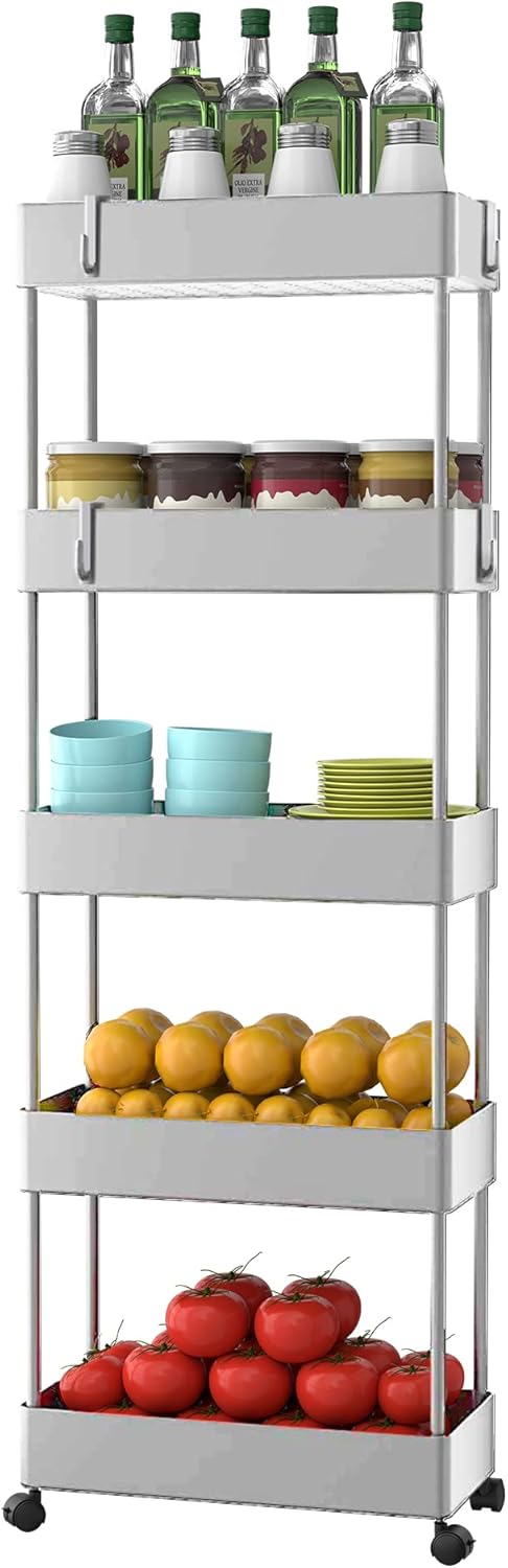 5 Tier Rolling Storage Cart Q4797