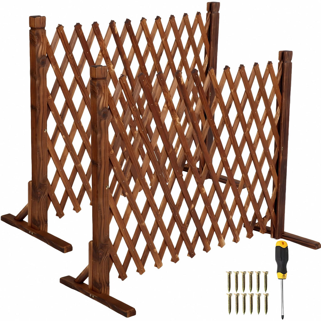 2 Pack 27.5 x 63 Extendable Wood Fence L4755