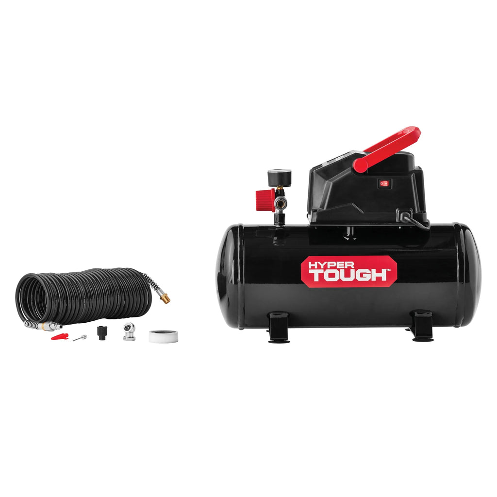3 Gallon Oil-free Portable Air Compressor with Hose & Inflation Accessory Kit, 100 PSI C14981
