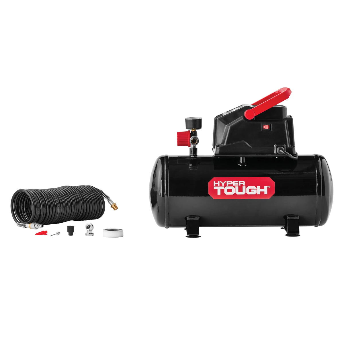 3 Gallon Oil-free Portable Air Compressor with Hose & Inflation Accessory Kit, 100 PSI C14981