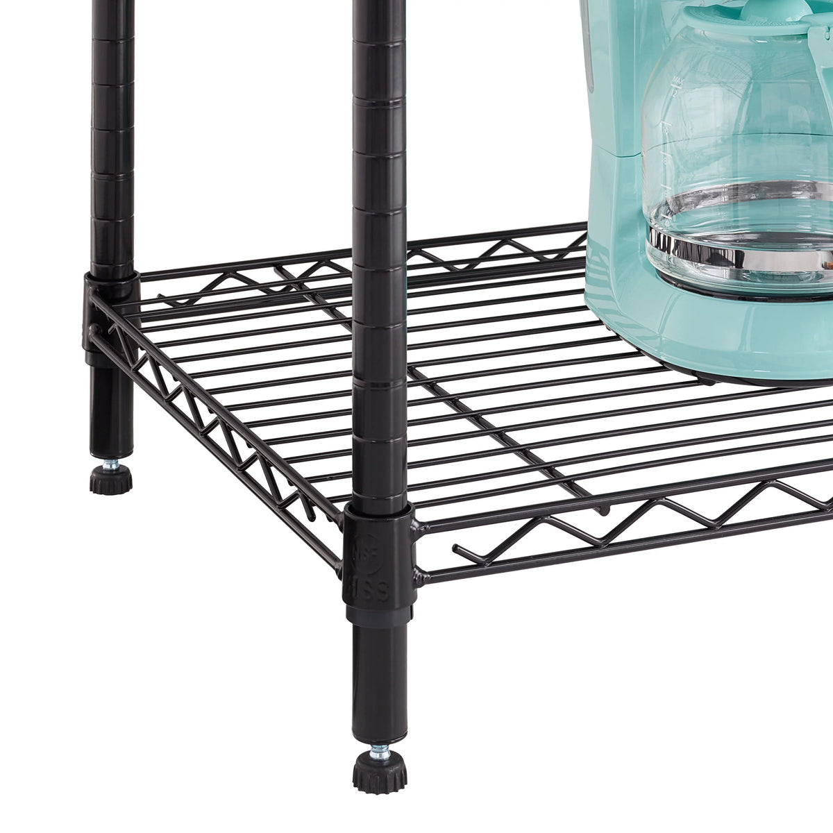 Steel 6-Tier Storage Shelf Unit Black W521210
