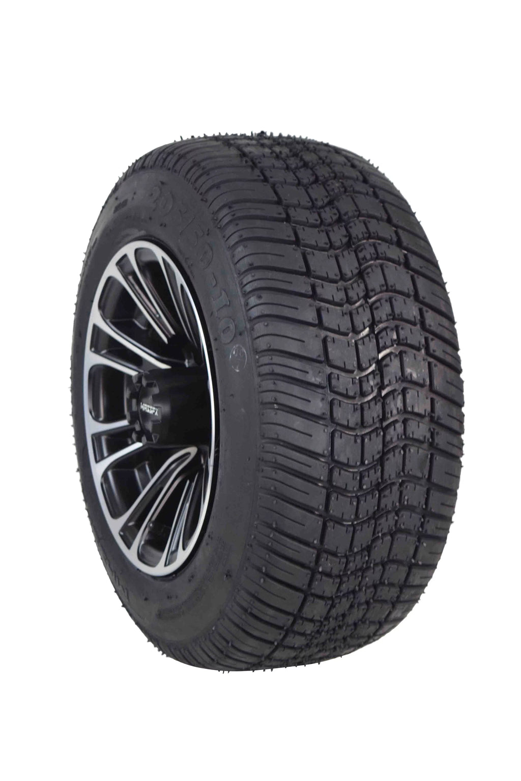 205/50-10 Golf Cart Turf Tire & Black Wheel Kit 2 Pack Q504320
